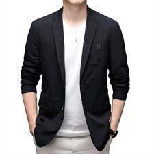 BWH6185钱塘2020-2秋季新款中年男士休闲简约百搭西服外套P197，男装西服，钱塘207-2