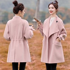 2025冬专新款简约时尚手工缝制羊绒大衣，女装毛呢外套，魅丽静蓝