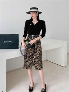 现货秋装新款豹纹修身连衣裙、,女装连衣裙,友一有二