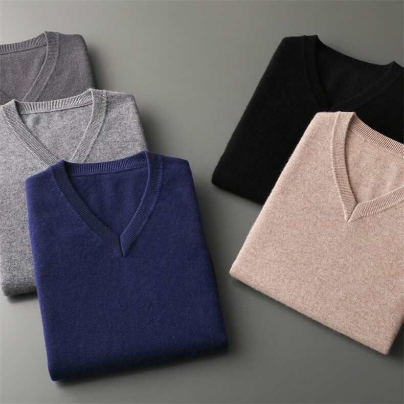 V领马甲背心2024年秋季时尚都市纯色35%衫，男装羊绒背心，恒标羊绒