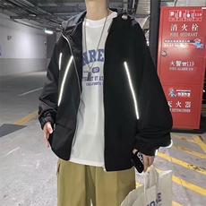 夹克春季男士冲锋衣连帽韩版潮流休闲男外套装JK0320-P42，男装夹克，星座308B-1
