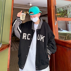 ins棒球服男潮牌超火工装外套男春秋飞行员潮流炸街夹克HY053-p60，男装夹克，星座1008