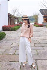 纯苎连衣裙小衫裤子裙子衬衣 时尚风 风淑女风休闲风，女装连衣裙，川哲