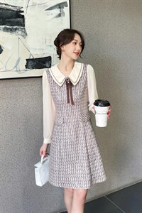 春装现货小香风连衣裙,女装连衣裙,西子阁