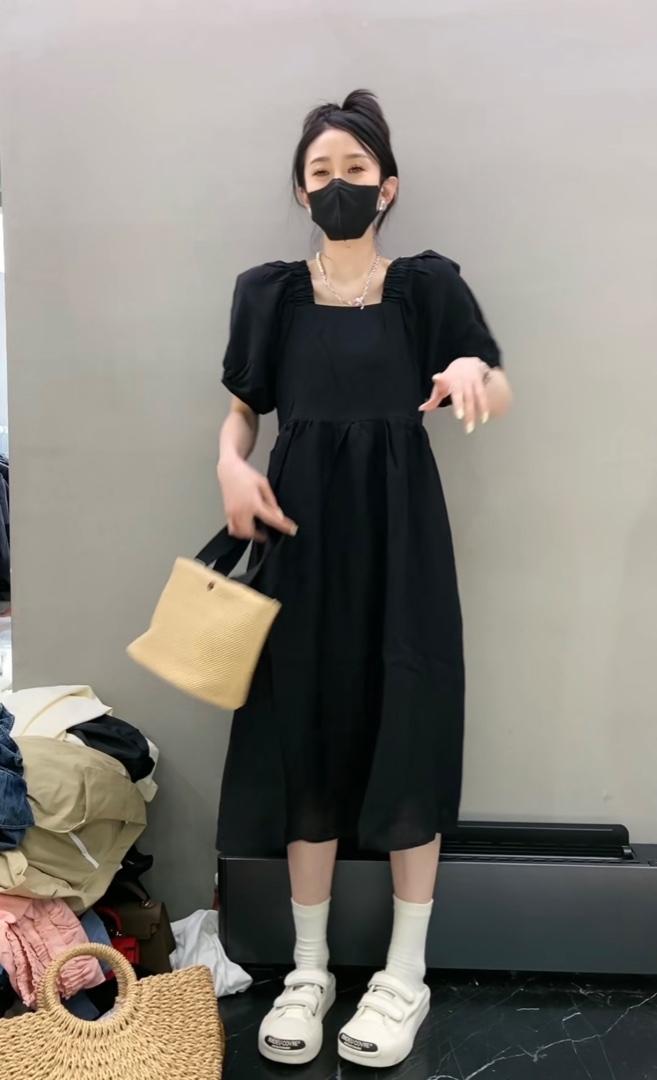 2023夏季新款时尚休闲宽松温柔甜美连衣裙,女装连衣裙,L·H·X
