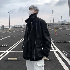 现货-美式机车棉服皮毛一体外套加绒棉衣218-7-M123-P135-控168，男装棉衣，星座218-7