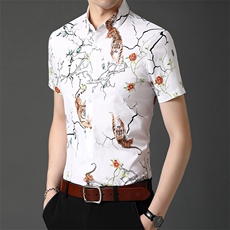 C68802021年夏季新款男式短袖衬衫男商务休闲高端男装，男装衬衫，电商B360
