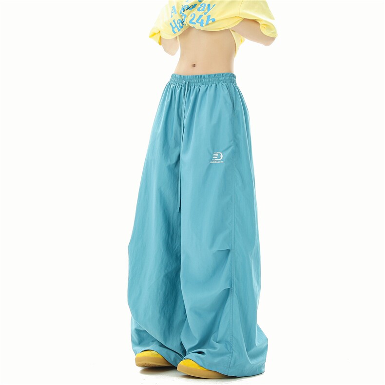 COAR防水速干机能工装伞兵裤夏季薄款设计感宽松休闲阔腿裤运动裤，女装休闲裤，电商A165