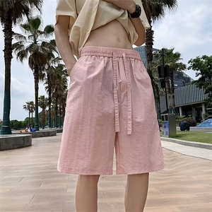休闲运动沙滩短裤男潮牌篮球训练速干oversize4分裤子夏薄款图片