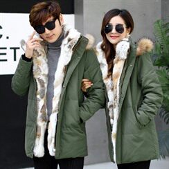 电商B2472020冬季新款情侣装修身带毛领休闲羽绒服MY828P278，男装羽绒服，电商B247