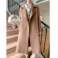 时尚百搭经典简约女装双面呢大衣优雅显瘦长款外套气质女神必备，女装双面呢大衣，乾庄羊绒