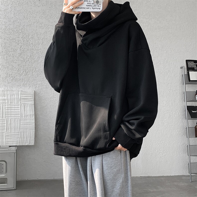 8XL-M刺客美式机能风外套高领连帽卫衣男加绒加厚上衣WY14P68控88，男装卫衣，电商D206-1