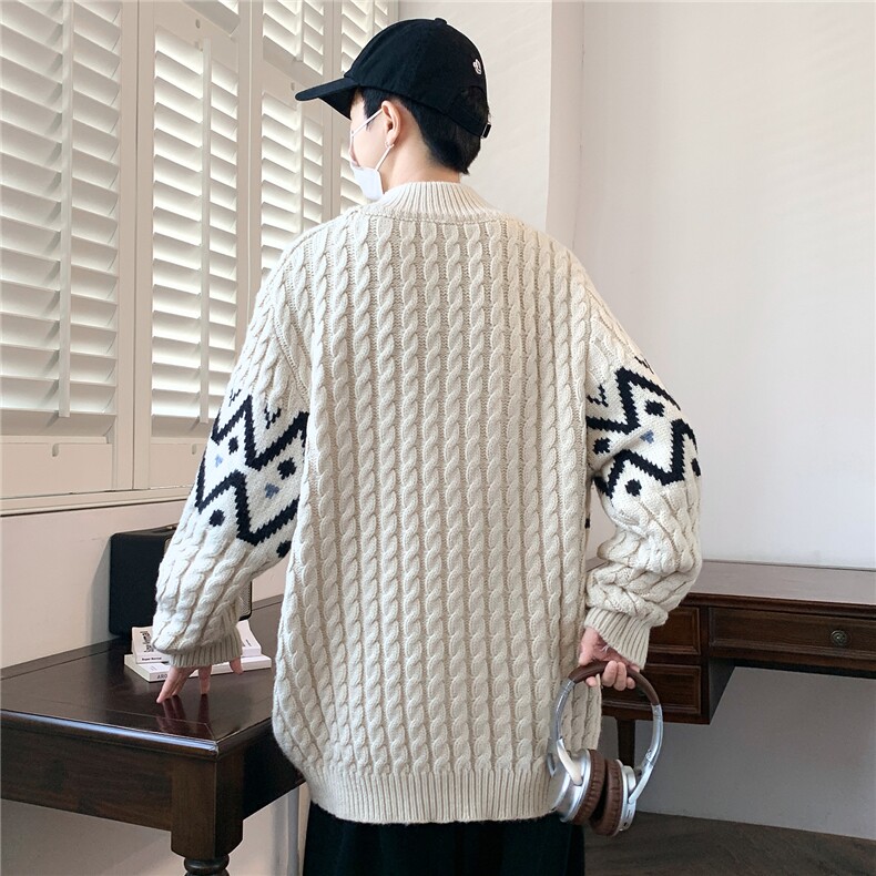 【新品】2025秋冬男士时尚休闲百搭针织连帽毛衣潮流-M239-P68,男装针织衫/毛衣,星座1105-1
