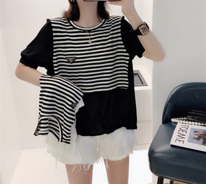 夏季新款拼接小衫,女装,萌之慧