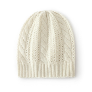 时尚保暖羊毛针织帽 秋冬必备轻盈镂空设计 经典百搭款，帽子，品卓羊绒