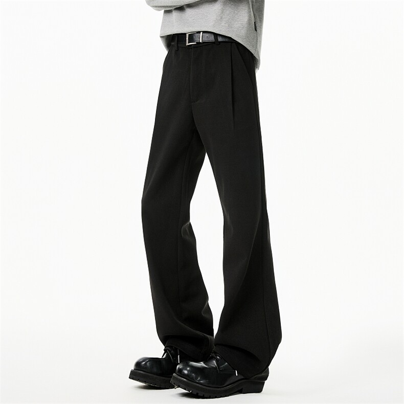 现货！715-1高品质2025春装新款港风修身男士休闲裤男士长裤子黑，男装休闲裤，星座715-1