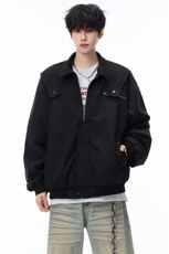 秋季夹克男宽松飞行服外套棒球服D329-QM204-P90-控138，男装夹克，电商D329