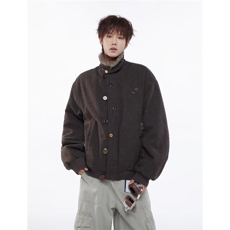 1506/QM8050/P106复古做旧座山雕加厚棉服,男装棉衣,星座1506
