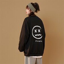 现货2025春装百搭表情中性情侣款圆领卫衣上衣D201-DM117-P45，男装卫衣，电商D321-1