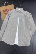 B221美式ins高街暗黑宽松条纹长袖衬衫SY2540-特P35控59，男装衬衫，电商B221