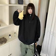 抖音得物品质二开26春装美式高阶结构半拉链立领卫衣外套W91，女装短外套，电商A486