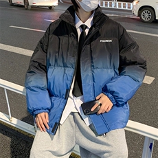 2023新款渐变加厚棉衣宽松外套冬季棉服外立领复古W6191-P88，男装棉衣，星座512-2