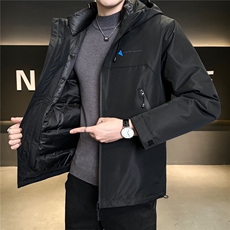 26013-L-4XL-P225-标50绒三合一可拆卸内胆店主风印花羽绒服男，男装羽绒服，电商B255
