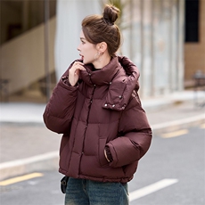 白鹅绒羽绒服女短款小个子冬季2025新款高级感超好看加厚高端，女装羽绒服，沁沁公主