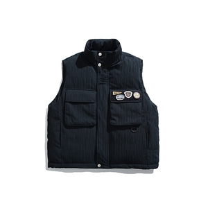 2025冬季新款男日系潮牌立领白鸭绒羽绒服加厚马甲棉衣YR70-F199图片