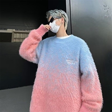 毛衣男冬季高街美式复古高级感针织衫休闲慵懒软糯线衣MZ758-P64，男装针织衫/毛衣，星座412-3