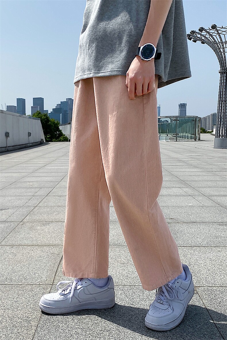 现货7色2025春夏款纯色牛仔裤直筒牛仔九分裤A125-8802-特P30,男装牛仔裤,电商A125