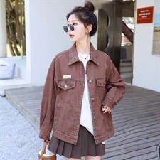 粉色牛仔春秋女2025新款青春减龄甜美学院风宽松半身裙，女装牛仔外套，意芙