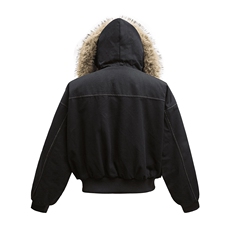 毛领座山雕夹克棉服2025新款加绒保暖连帽棉衣外套G881-P118网图，男装夹克，电商B245