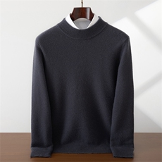 2025年秋季时尚百搭通勤简约休闲半高领，男装羊绒套衫，蜜暖羊