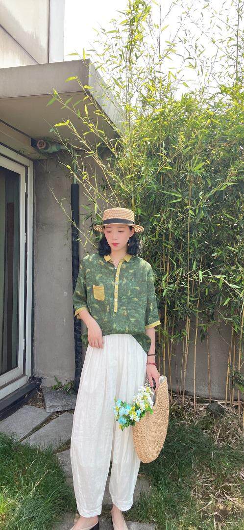纯苎连衣裙小衫裤子裙子衬衣 时尚风 风淑女风休闲风，女装连衣裙，川哲