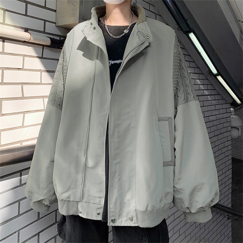 ma1飞行员夹克男潮牌美式ins针织拼接外套秋冬宽松痞帅休闲棒球服，男装夹克，星座505-2（原电商A260-1)