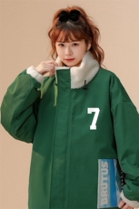 中性22冬季新品双面穿羊羔毛拼接设计立领棉衣外套MY226P135K168，男装棉衣，A247A