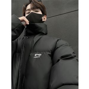 冬装新品 港风PU软皮棉服刺绣logo棉衣休闲加厚外套男 G1103 P128图片