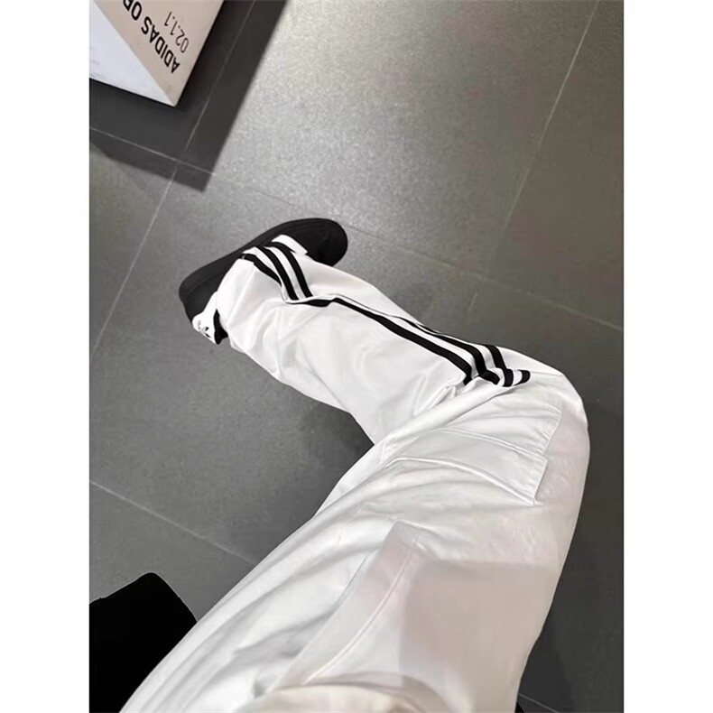 cleanfit美式复古条纹拼接白色伞兵工装裤子夏季男,男装工装外套,星座1007（原301D）