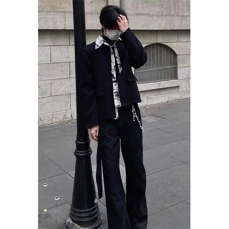网图假两件夹克外套男春秋款,男装夹克,星座410-7