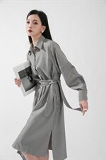 2022秋装现货腰带订扣特色立裁连衣裙，女装连衣裙，SHANGCHUN·W 汪尚春