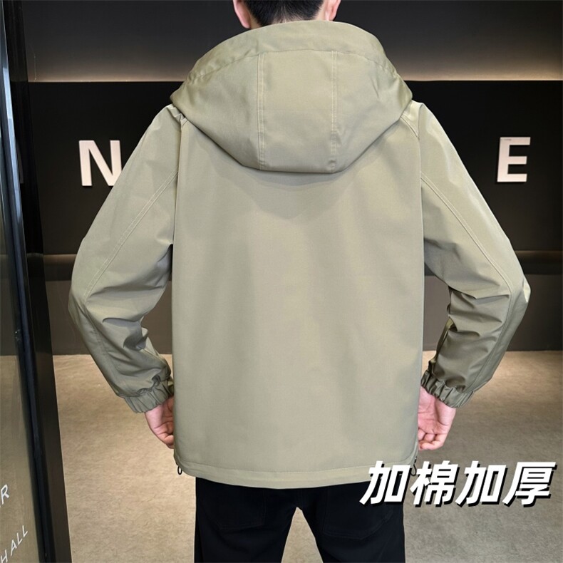 加棉加厚连帽长袖美式简约夹克秋季休闲外套NM828-P100,男装夹克,星座310B-3