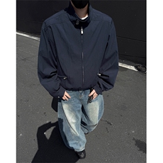 JK006-P65控118秋季老钱风复古宽松外套男cleanfit立领短款夹克，男装夹克，电商A058-1（原电商C417）