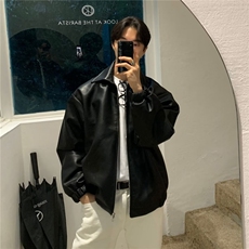 A128-P58美式复古高级感皮衣外套男士春秋季2025新款潮牌，男装皮衣，电商B323A
