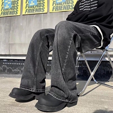 DY9106-P48原版高街炸街潮牌百搭直筒牛仔裤男，男装牛仔裤，星座603-2