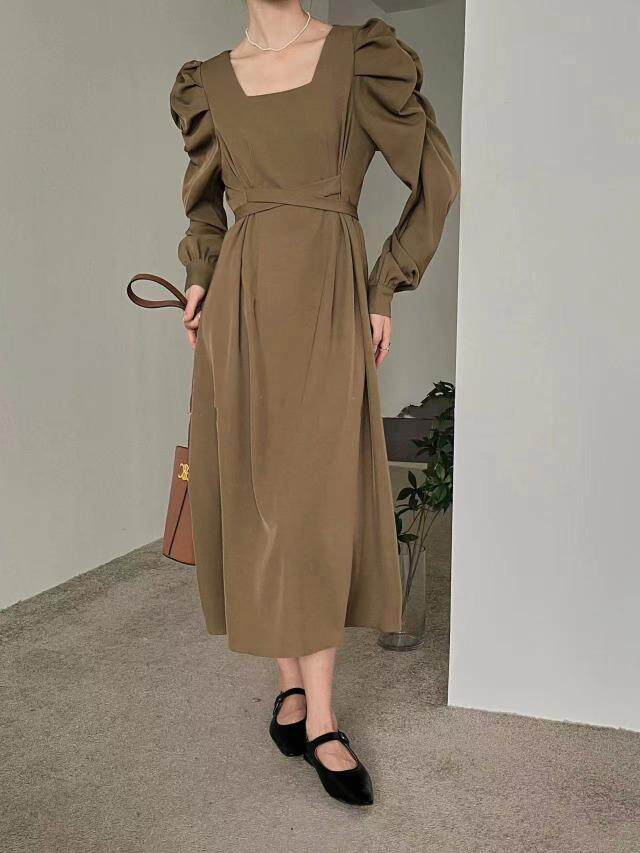 秋季新款连衣裙长裙，女装连衣裙，依启蒙(1F)