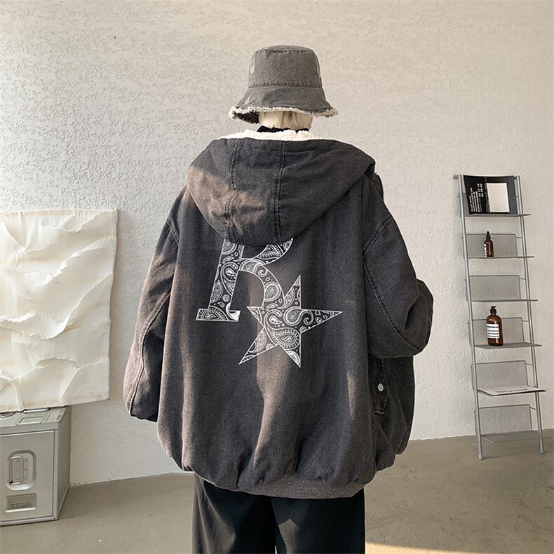 控价158牛仔棉衣男大码加绒羊羔绒牛仔棉服男棉袄NM53328-P140,男装棉衣,电商A040