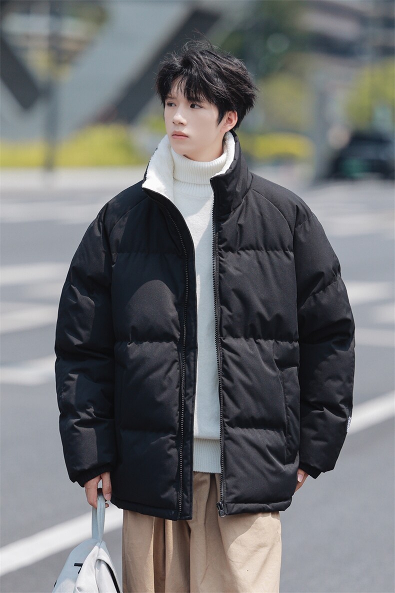 港风冬季新款立领棉服中性情侣风潮牌百搭棉衣外套111-P75,男装棉衣,星座717