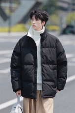港风冬季新款立领棉服中性情侣风潮牌百搭棉衣外套111-P75，男装棉衣，星座717