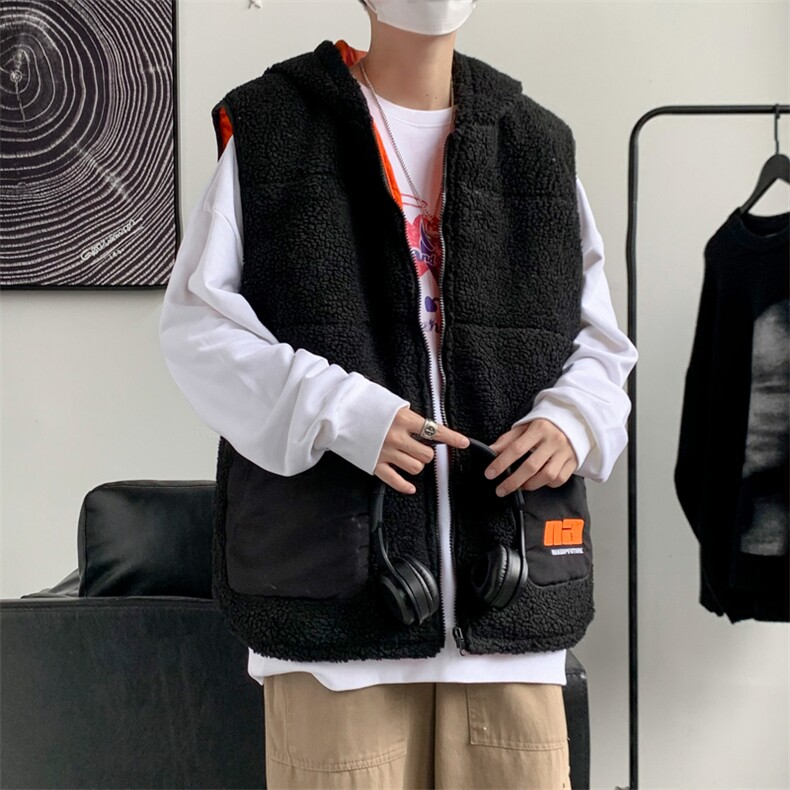 店主风2026新品冬季宽松羊羔毛马甲冬装加厚外套M2252-P76,女装短外套,星座717